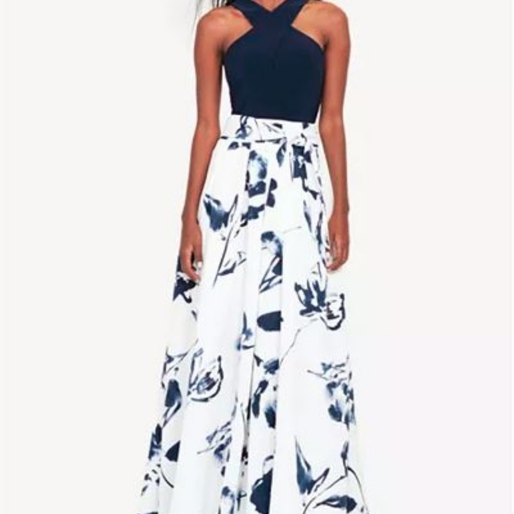 Ralph Lauren Floral Print Formal Dress